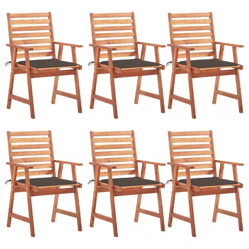 Acquista Sedie da Pranzo da Esterni con Cuscini 6 pz Massello di Acacia con riferimento GHV-3078355 della ditta GARDENHOME