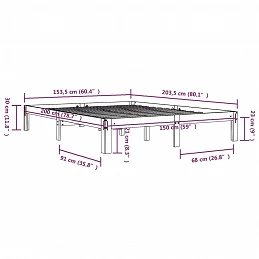 Acquista Giroletto Bianco in Legno Massello 150x200 cm 5FT King Size con riferimento GHV-810371 della ditta GARDENHOME