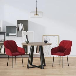 Acquista Sedie da Pranzo 2 pz Rosso Vino in Velluto con riferimento GHV-344850 della ditta GARDENHOME