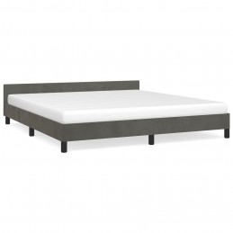 Acquista Giroletto con Testiera Grigio Scuro 160x200 cm in Velluto con riferimento GHV-347580 della ditta GARDENHOME