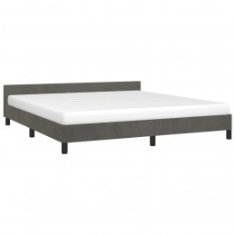 Acquista Giroletto con Testiera Grigio Scuro 160x200 cm in Velluto con riferimento GHV-347580 della ditta GARDENHOME