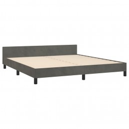 Acquista Giroletto con Testiera Grigio Scuro 160x200 cm in Velluto con riferimento GHV-347580 della ditta GARDENHOME
