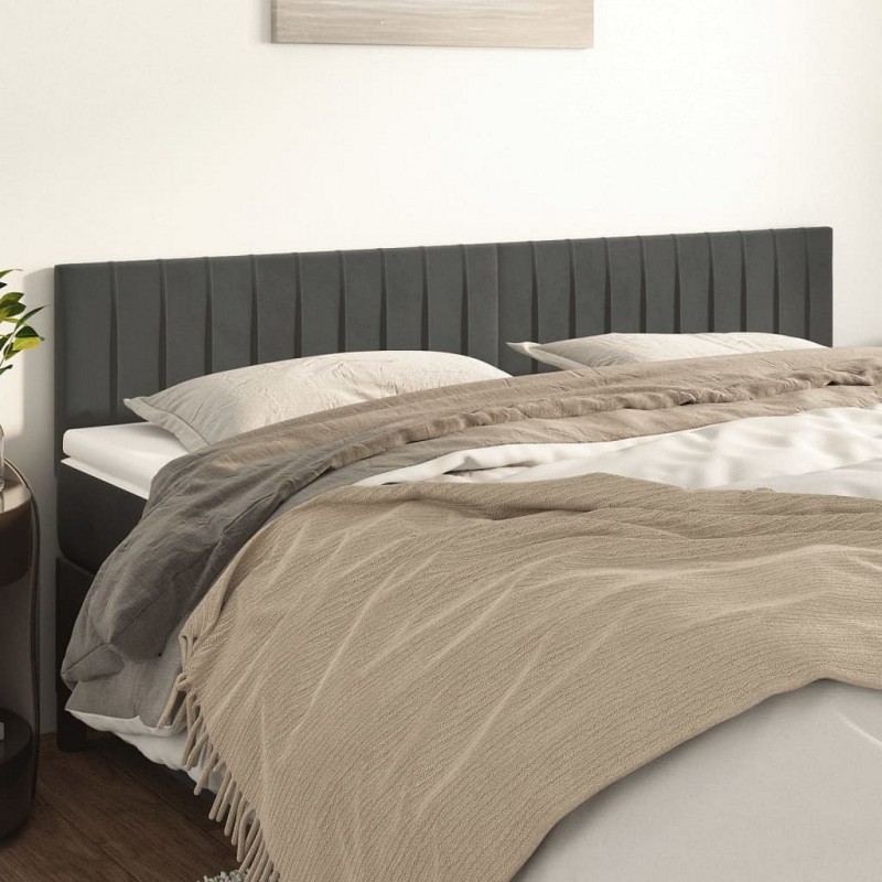 Acquista Testiera 2 pz Grigio Scuro 80x5x78/88 cm in Velluto con riferimento GHV-346265 della ditta GARDENHOME