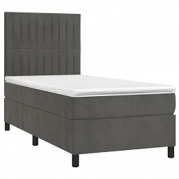 Acquista Letto a Molle con Materasso e LED Grigio Scuro 80x200cm Velluto con riferimento GHV-3136210 della ditta GARDENHOME