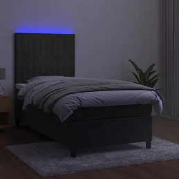 Acquista Letto a Molle con Materasso e LED Grigio Scuro 80x200cm Velluto con riferimento GHV-3136210 della ditta GARDENHOME