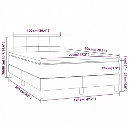 Acquista Giroletto a Molle con Materasso Nero 120x200 cm in Velluto con riferimento GHV-3141295 della ditta GARDENHOME
