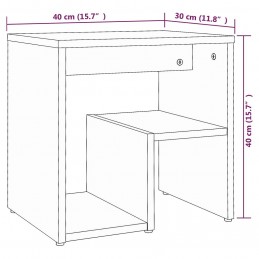 Acquista Comodini Grigio Sonoma 2 pz 40x30x40 cm in Legno Multistrato con riferimento GHV-815180 della ditta GARDENHOME