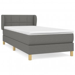 Acquista Giroletto a Molle con Materasso Grigio Scuro 100x200 cm Tessuto con riferimento GHV-3126782 della ditta GARDENHOME
