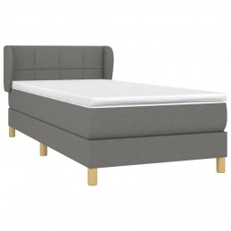 Acquista Giroletto a Molle con Materasso Grigio Scuro 100x200 cm Tessuto con riferimento GHV-3126782 della ditta GARDENHOME