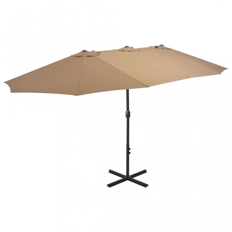 Acquista Ombrellone da Esterni Palo in Alluminio 460x270cm Grigio Talpa con riferimento GHV-44870 della ditta GARDENHOME