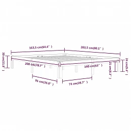 Acquista Giroletto in Legno Massello di Pino 160x200 cm con riferimento GHV-810375 della ditta GARDENHOME