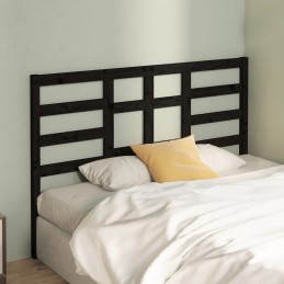 Acquista Testiera per Letto Nera 126x4x104 cm in Legno Massello di Pino con riferimento GHV-818134 della ditta GARDENHOME