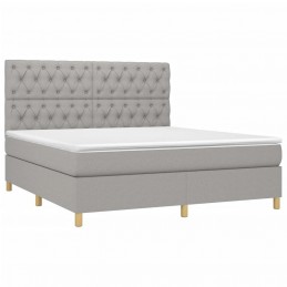 Acquista Letto a Molle Materasso e LED Grigio Chiaro 160x200 cm Tessuto con riferimento GHV-3135685 della ditta GARDENHOME