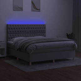 Acquista Letto a Molle Materasso e LED Grigio Chiaro 160x200 cm Tessuto con riferimento GHV-3135685 della ditta GARDENHOME