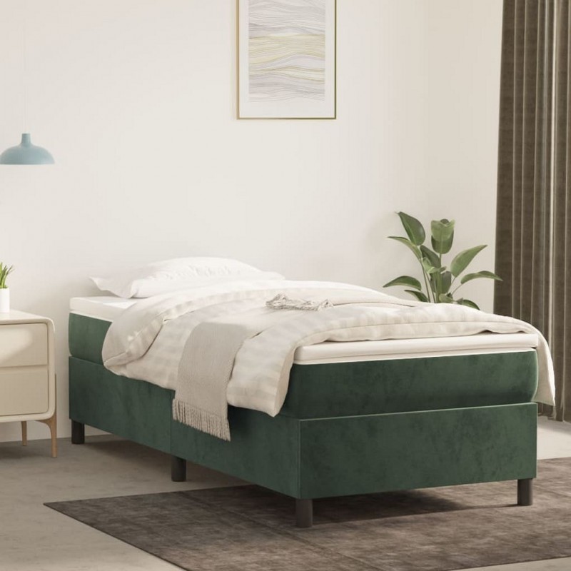 Acquista Giroletto a Molle Verde Scuro 90x200 cm in Velluto con riferimento GHV-3121099 della ditta GARDENHOME