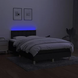 Acquista Letto a Molle con Materasso e LED Nero 120x200cm in Tessuto con riferimento GHV-3134023 della ditta GARDENHOME