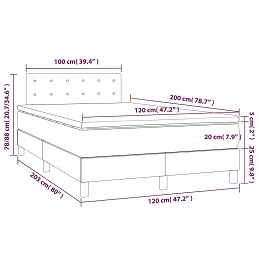 Acquista Letto a Molle con Materasso e LED Nero 120x200cm in Tessuto con riferimento GHV-3134023 della ditta GARDENHOME