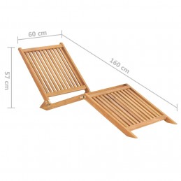 Acquista Lettino Prendisole in Legno Massello di Teak con riferimento GHV-316152 della ditta GARDENHOME