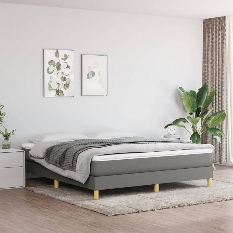 Acquista Giroletto a Molle Grigio Scuro 180x200 cm in Tessuto con riferimento GHV-3120631 della ditta GARDENHOME