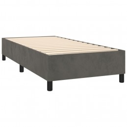 Acquista Giroletto a Molle con Materasso Grigio Scuro 90x200 cm Velluto con riferimento GHV-3132838 della ditta GARDENHOME