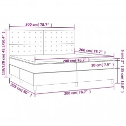 Acquista Letto a Molle con Materasso e LED Grigio Scuro 200x200 cm con riferimento GHV-3136384 della ditta GARDENHOME