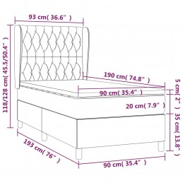 Acquista Giroletto a Molle con Materasso Grigio Scuro 90x190 cm Velluto con riferimento GHV-3129364 della ditta GARDENHOME