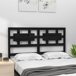 Acquista Testiera per Letto Nera 185,5x4x100cm in Legno Massello di Pino con riferimento GHV-818059 della ditta GARDENHOME