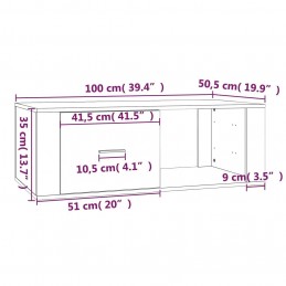 Acquista Tavolino da Salotto Bianco 100x50,5x35 cm in Legno Multistrato con riferimento GHV-816536 della ditta GARDENHOME