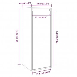 Acquista Pensile Grigio 30x30x80 cm in Legno Massello di Pino con riferimento GHV-813499 della ditta GARDENHOME