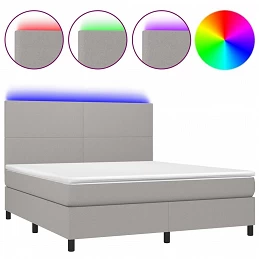 Acquista Letto a Molle Materasso e LED Grigio Chiaro 180x200 cm Tessuto con riferimento GHV-3134733 della ditta GARDENHOME