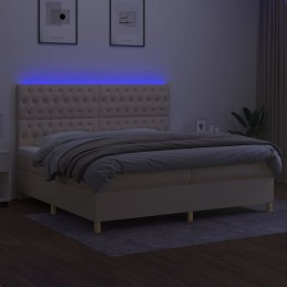 Acquista Letto a Molle Materasso e LED bianco 200x200cm in Tessuto con riferimento GHV-3135706 della ditta GARDENHOME