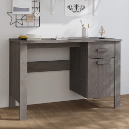 Acquista Scrivania Grigio Chiaro 113x50x75 cm in Legno Massello di Pino con riferimento GHV-340463 della ditta GARDENHOME