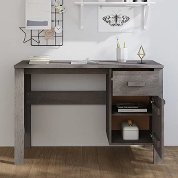 Acquista Scrivania Grigio Chiaro 113x50x75 cm in Legno Massello di Pino con riferimento GHV-340463 della ditta GARDENHOME
