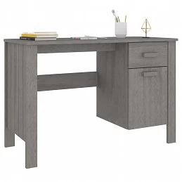 Acquista Scrivania Grigio Chiaro 113x50x75 cm in Legno Massello di Pino con riferimento GHV-340463 della ditta GARDENHOME