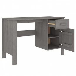 Acquista Scrivania Grigio Chiaro 113x50x75 cm in Legno Massello di Pino con riferimento GHV-340463 della ditta GARDENHOME