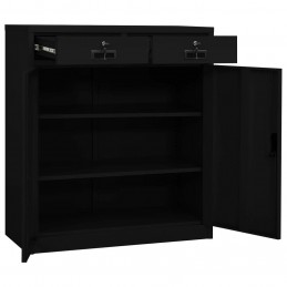 Acquista Armadio per Ufficio Nero 90x40x102 cm in Acciaio con riferimento GHV-336411 della ditta GARDENHOME