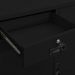 Acquista Armadio per Ufficio Nero 90x40x102 cm in Acciaio con riferimento GHV-336411 della ditta GARDENHOME