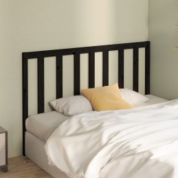 Acquista Testiera per Letto Nera 126x4x100 cm in Legno Massello di Pino con riferimento GHV-817684 della ditta GARDENHOME