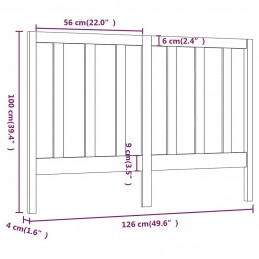 Acquista Testiera per Letto Nera 126x4x100 cm in Legno Massello di Pino con riferimento GHV-817684 della ditta GARDENHOME