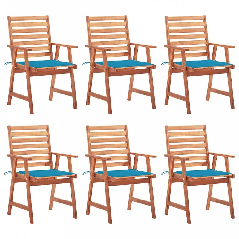 Acquista Sedie da Pranzo da Esterni con Cuscini 6 pz Massello di Acacia con riferimento GHV-3078351 della ditta GARDENHOME
