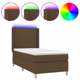 Acquista Letto a Molle Materasso e LED Marrone Scuro 80x200cm in Tessuto con riferimento GHV-3138672 della ditta GARDENHOME