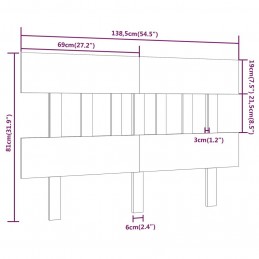 Acquista Testiera per Letto Miele 138,5x3x81cm in Legno Massello di Pino con riferimento GHV-819118 della ditta GARDENHOME