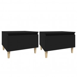 Acquista Tavolini 2pz Neri 50x46x35 cm in Legno Multistrato con riferimento GHV-819503 della ditta GARDENHOME