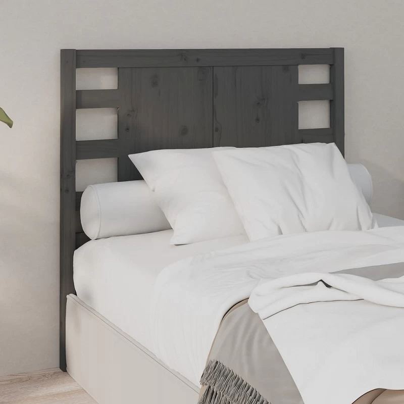Acquista Testiera per Letto Grigia 106x4x100cm in Legno Massello di Pino con riferimento GHV-818757 della ditta GARDENHOME
