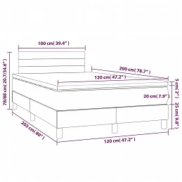 Acquista Letto a Molle con Materasso e LED Nero 120x200cm in Tessuto con riferimento GHV-3133783 della ditta GARDENHOME