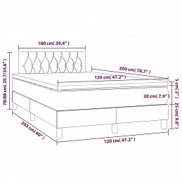 Acquista Letto a Molle con Materasso e LED Nero 120x200 cm in Velluto con riferimento GHV-3134575 della ditta GARDENHOME