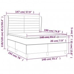 Acquista Giroletto a Molle con Materasso Crema 140x19 cm in Tessuto con riferimento GHV-3128602 della ditta GARDENHOME