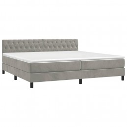 Acquista Letto a Molle Materasso e LED Grigio Chiaro 200x200 cm Velluto con riferimento GHV-3134603 della ditta GARDENHOME