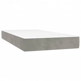 Acquista Giroletto a Molle con Materasso Grigio Chiaro 90x200 cm Velluto con riferimento GHV-3132897 della ditta GARDENHOME