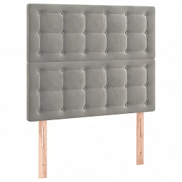 Acquista Giroletto a Molle con Materasso Grigio Chiaro 90x200 cm Velluto con riferimento GHV-3132897 della ditta GARDENHOME